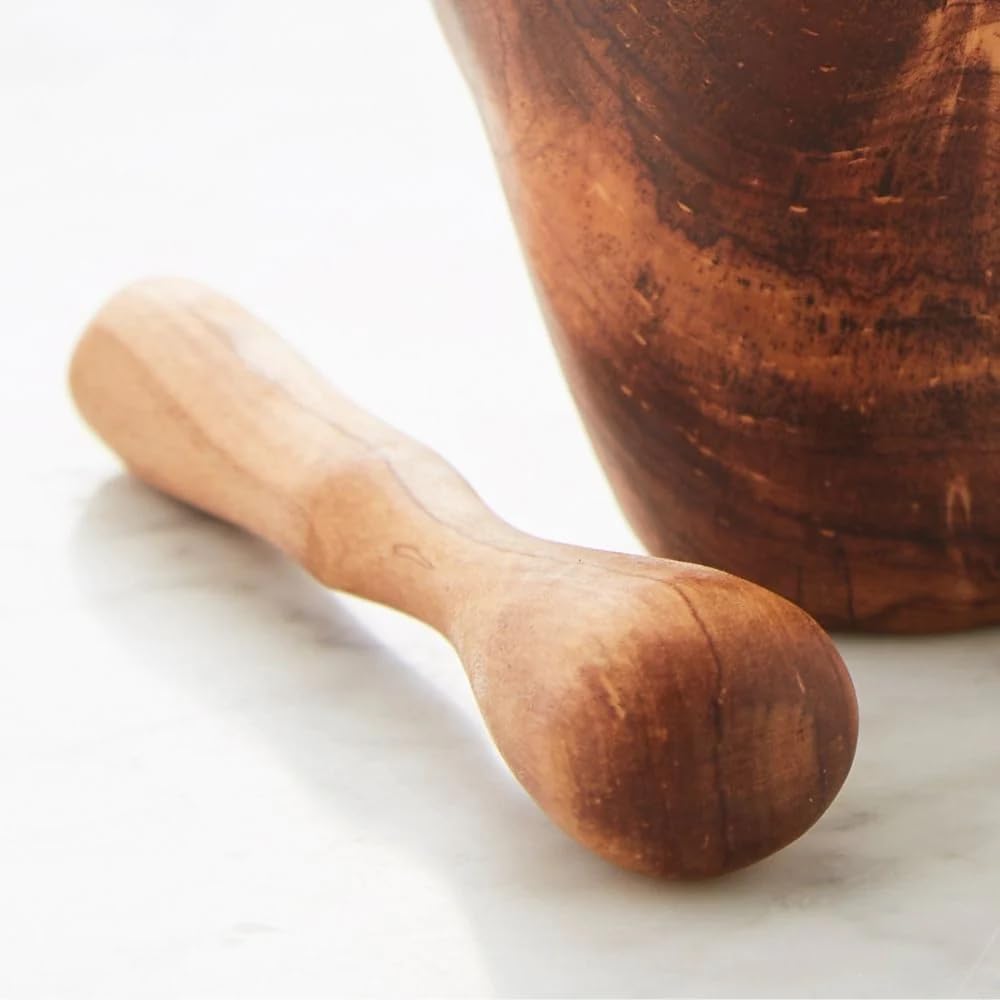 Maja de mortero de madera de olivo