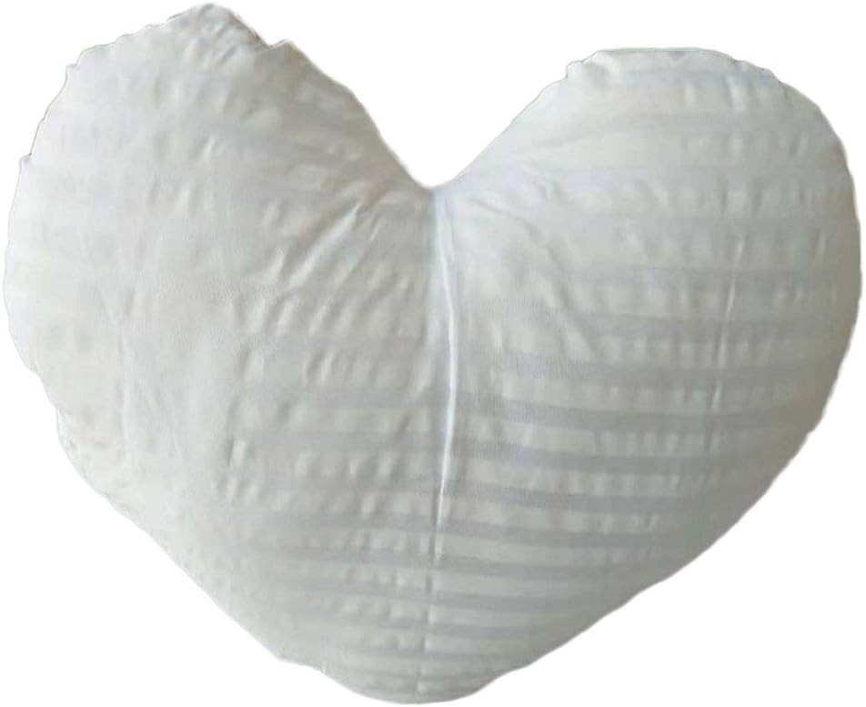vctops Heart Shaped Love Throw Pillow with Insert Soft Faux Rabbit Fur Cushion for Kids’ FriendsChildrenGirlValentine’s Day (16″x20″,White)