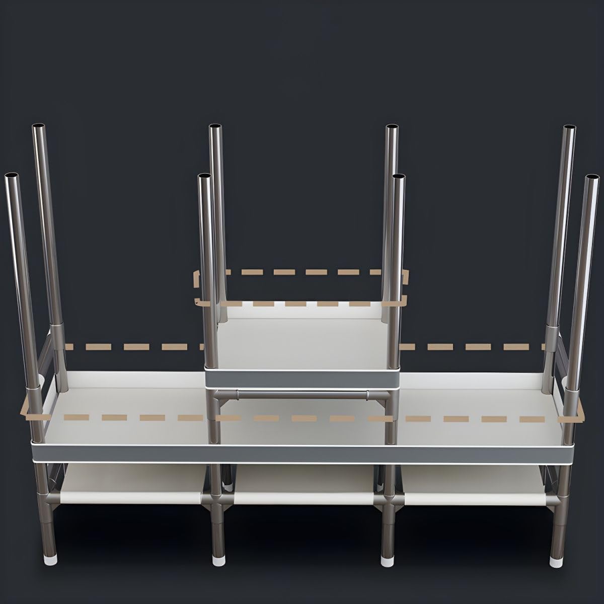 LAKIQ Armario para dormitorio, armario con puertas para colgar, estilo contemporáneo, tela con marco de acero, armario organizador de tela y armario