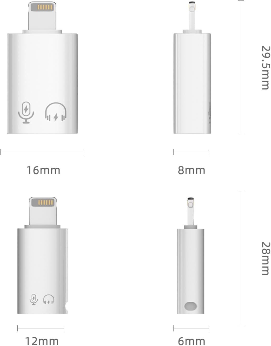 AreMe Paquete de 2 adaptadores USB CUSB 3.0 hembra a Lightning macho OTG para iPhoneiPad, compatible con lector de tarjetas, disco U, unidad flash