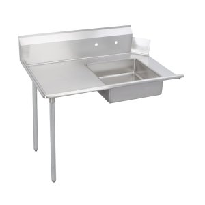 Elkay Foodservice Soiled Dishtable, 1 12″ Diseño de borde enrollado, 60 X 30″ OA, 34 “Altura de trabajo, 10 34” Backsplash, patas galvinizadas, Elkay Foodservice Soiled Dishtable, 1 12″ Diseño de borde enrollado, 60 X 30″ OA, 34 “Altura de trabajo, 10 34” Backsplash, patas galvinizadas,