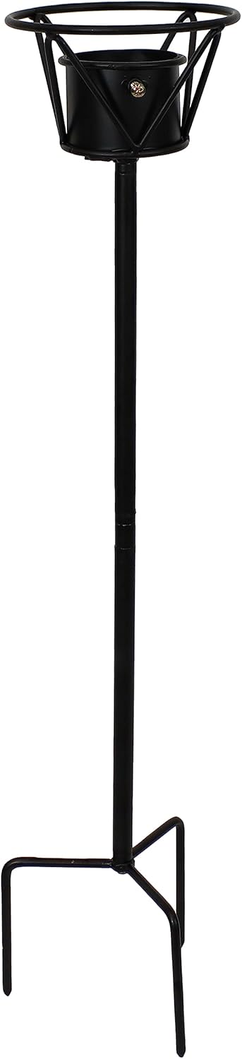 Sunnydaze Soporte de globo de observación para exteriores, soporte de bola de metal para observar bolas de 8 a 12 pulgadas, color negro, 24 pulgadas