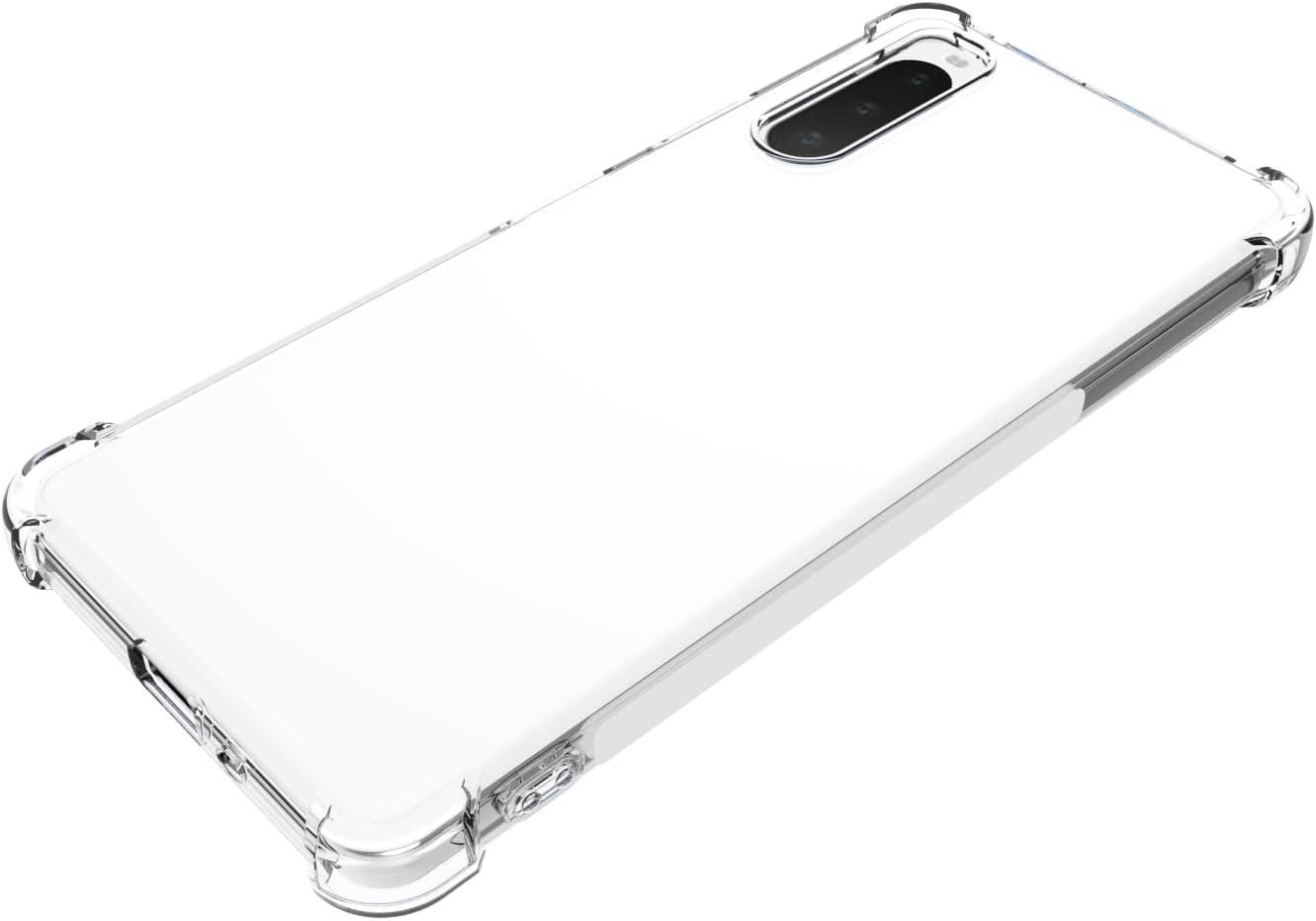 USTIYA Caso para Sony Xperia 10 IV Clear TPU cuatro esquinas cubierta protectora transparente suave funda