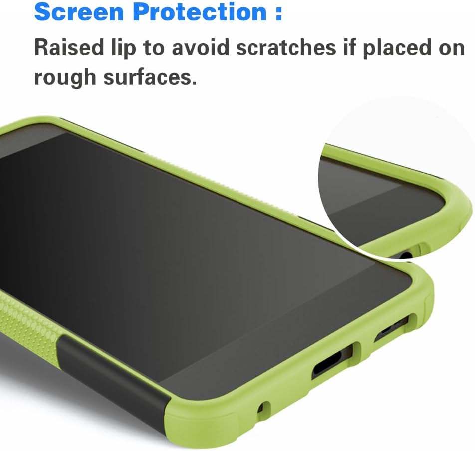 Asuwish Funda para teléfono para Google Pixel 2 con protector de pantalla de vidrio templado y soporte delgado, híbrida, resistente, funda