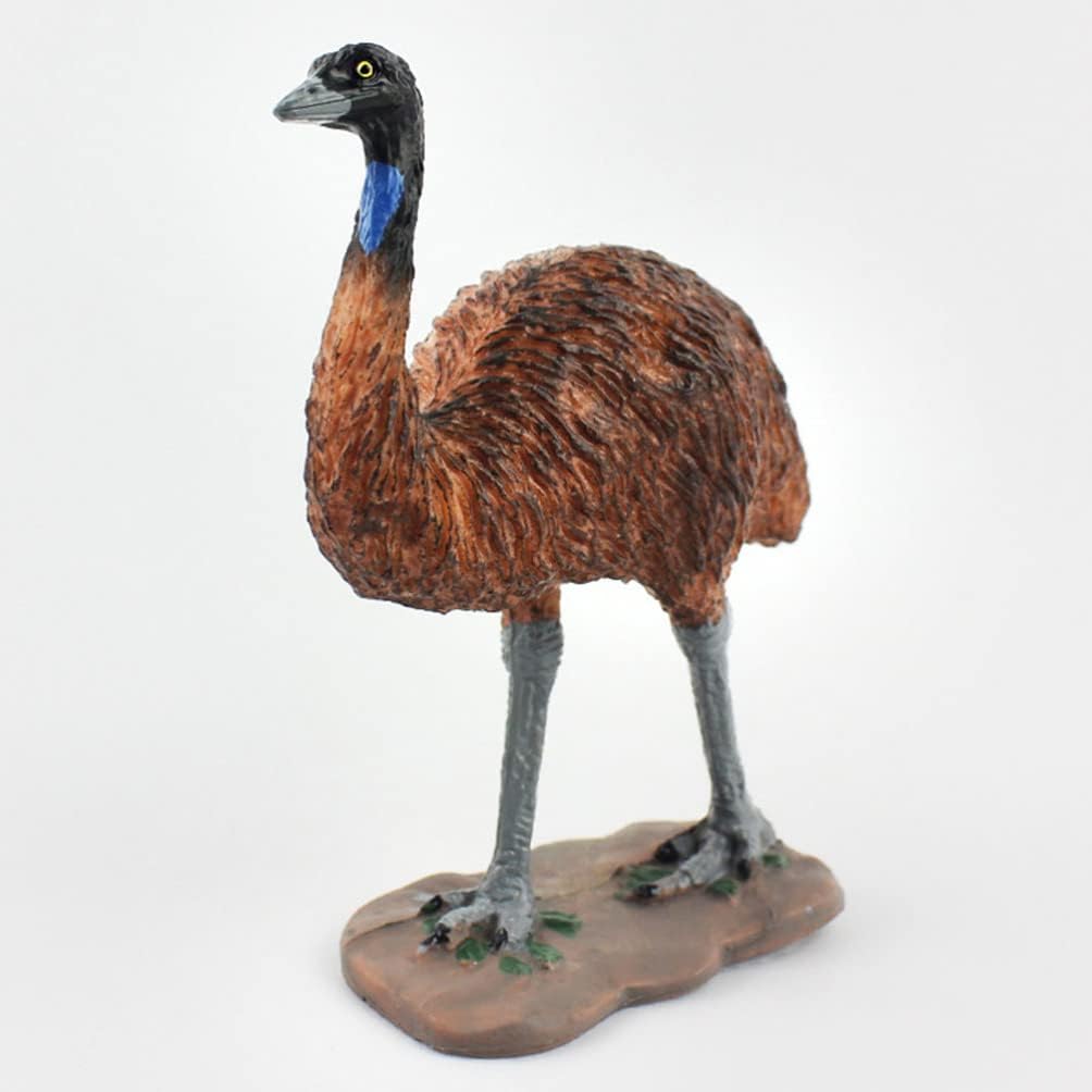 Zerodeko 2 piezas de avestruz ornamento de avestruz simulado juguete de pájaro juguete Scrump felpa avestruz estatua de avestruz decoraciones de