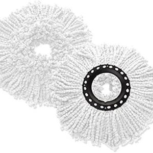 Paquete de 2 repuestos de cabeza de fregona giratoria de microfibra para Magic 360 DeluxeHurricane Paquete de 2 repuestos de cabeza de fregona giratoria de microfibra para Magic 360 DeluxeHurricane