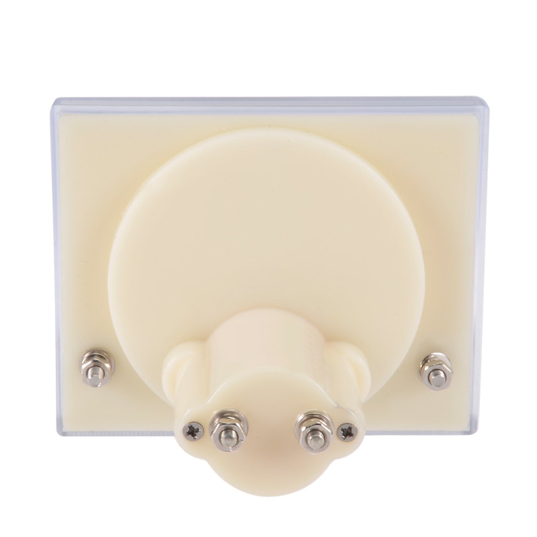 uxcell Medidor de voltaje del panel analógico DC 0-20V 85C1 2,5% margen de error blanco