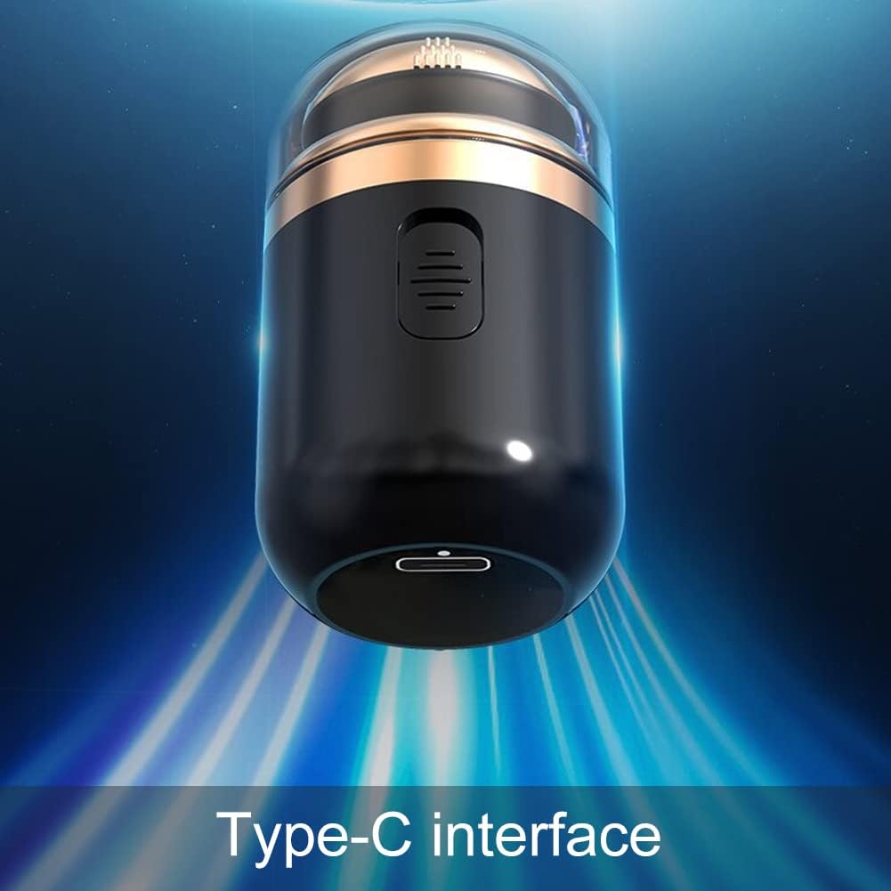 Mini afeitadora eléctrica, maquinilla de afeitar automática portátil para hombres, afeitadora de bolsillo portátil, afeitadora giratoria recargable