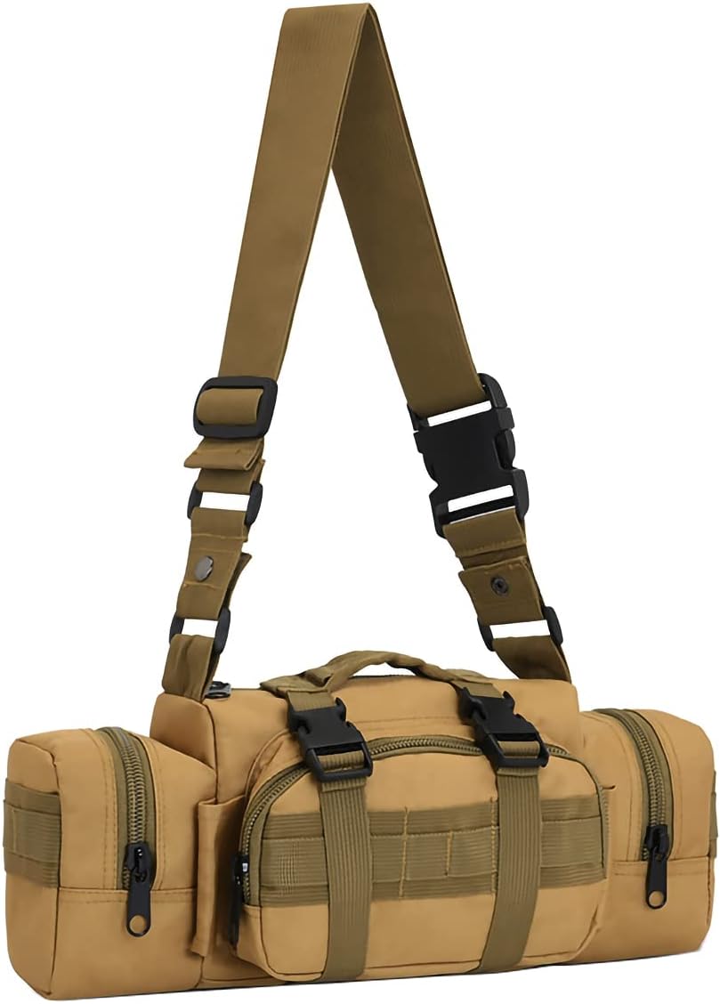Mochila Molle para acampar de 100 litros, mochila militar para mochileros, Caqui-b, M, Mochila de senderismo