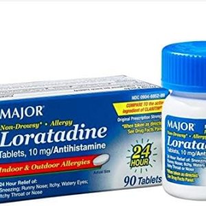 Major Pharmaceuticals LoratadinaAntihistamínico 10 mg, alivio de la alergia 24 horas, 90 tabletas Major Pharmaceuticals LoratadinaAntihistamínico 10 mg, alivio de la alergia 24 horas, 90 tabletas