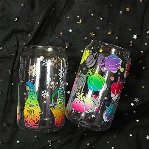 VINYL FROG Rollo de vinilo adhesivo Rainbow Shimmer de 12 x 60 pulgadas, vinilo permanente brillante para Cricut para proyectos de manualidades