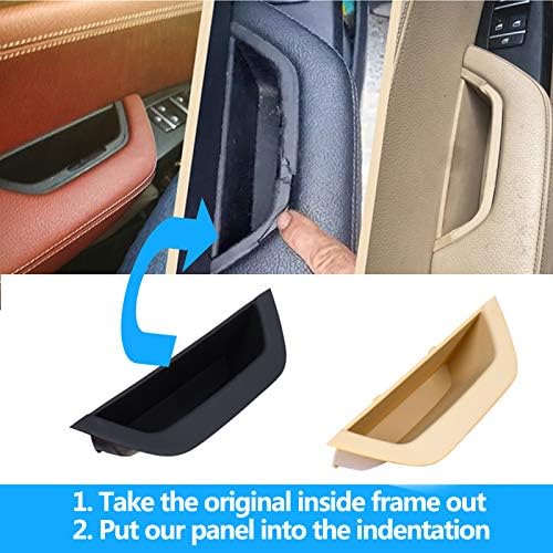 Cubierta de la manija del apoyabrazos delantero izquierdo beige del panel de la manija de la puerta del conductor del reemplazo para BMW X3 X4 F25