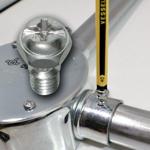 VESSEL PS162150 – Empuñadura de bola, broca de repuesto con tubo revestido, para tornillos de plástico, 2 x 5.5 x 6 x 150, 1 pieza