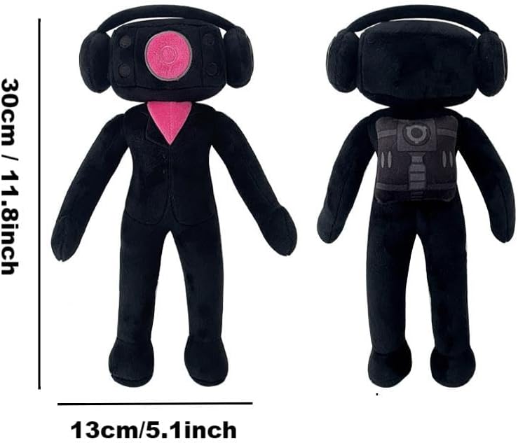 Mihjiot Skibidi – Muñeco de peluche negro para inodoro con texto en inglés “Speakerwoman”, divertido juego de anime, regalo para fanáticos y aldults