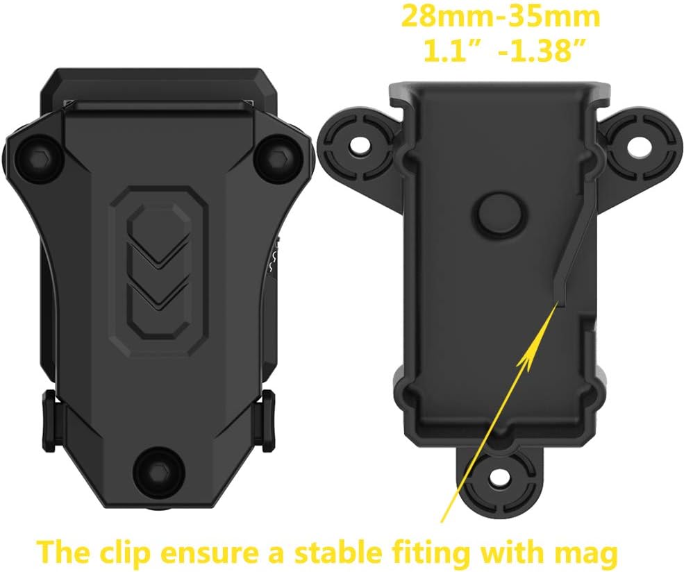 Bolsa de revista individual, universal 0.354 in .40 Mag Holder Double Stack Mag. Funda de paleta 1911 de una sola pila. Bolsa para cinturón con Adj.