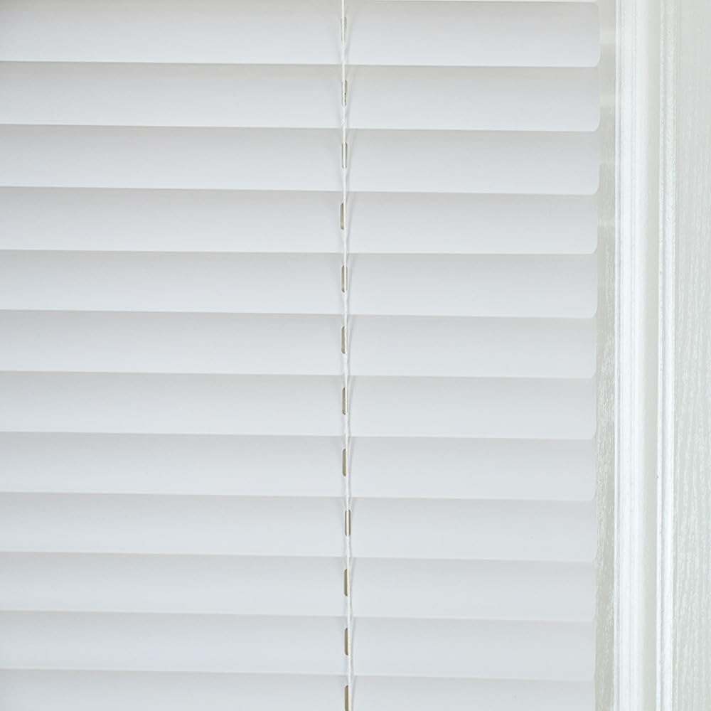 HOME DECOR GROUP Mini persianas sin cordones para ventanas, persianas de vinilo de 1 pulgada, persianas horizontales para interiores, montaje