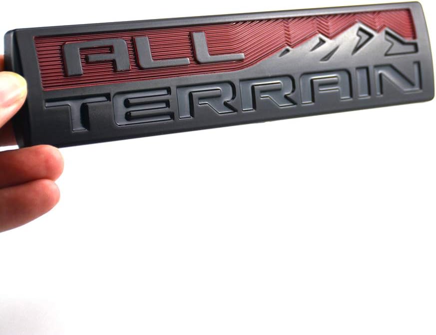 Juego de 2 calcomanías de repuesto para guardabarros de 8 pulgadas, para todos los terrenos, placa de identificación 3D, para GMC Sierra 2500HD 3500