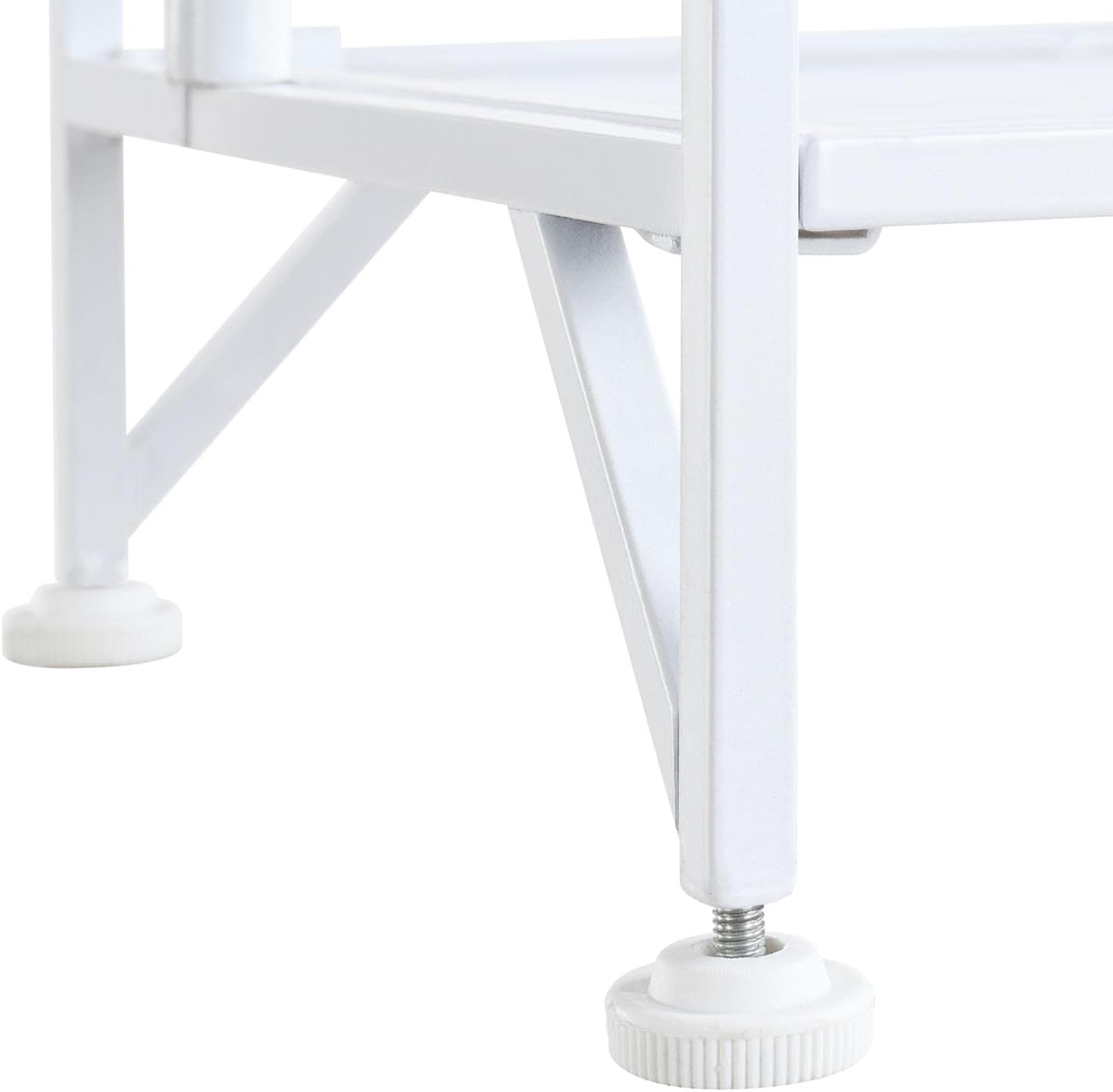 Convenience Concepts Designs2Go – Estante para almacenamiento extra de 2pisos, metal, plegable, Metal, Blanco