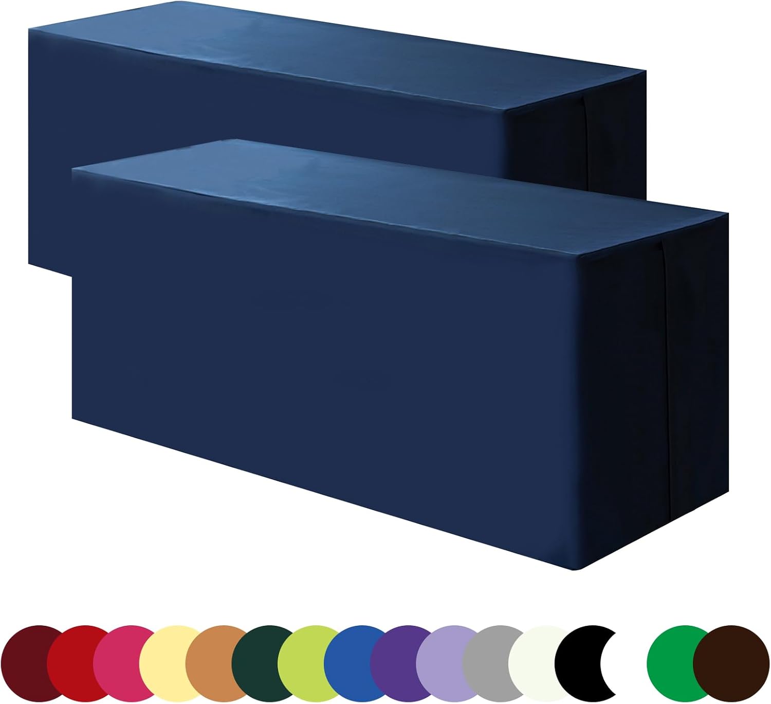 Hstbgdlk Mantel rectangular de alta calidad de 4 pies para mesa rectangular de 48 x 25 pulgadas, resistente al agua, tela lavable, mesa rectangular