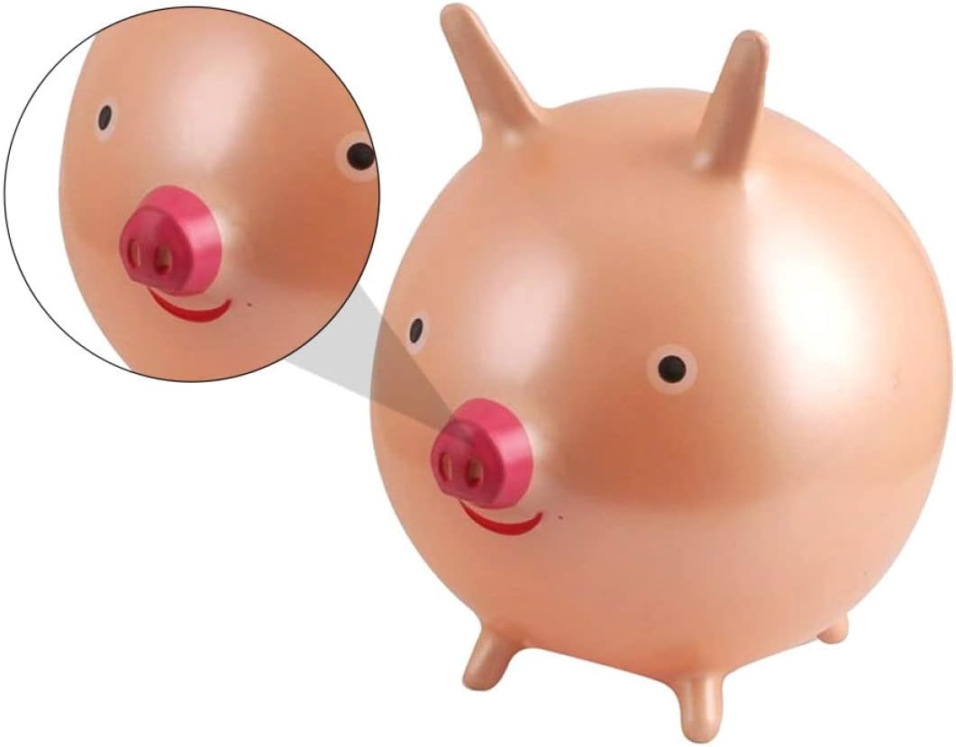TOYANDONA Juguete de niña 2pcs Bouncing Ball Handle Cartoon Niño PVC Juguetes para niños