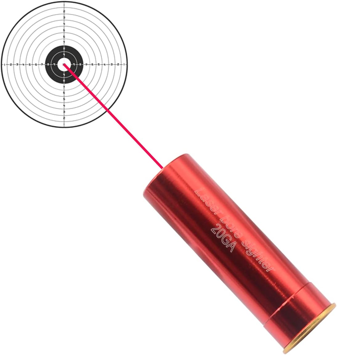 MOSANDON Vista láser de punto rojo, lase de visión para calibre .223REM20GA20GA20Gauge30-30Win.38.45ACP, visor láser con 2 juegos de baterías para