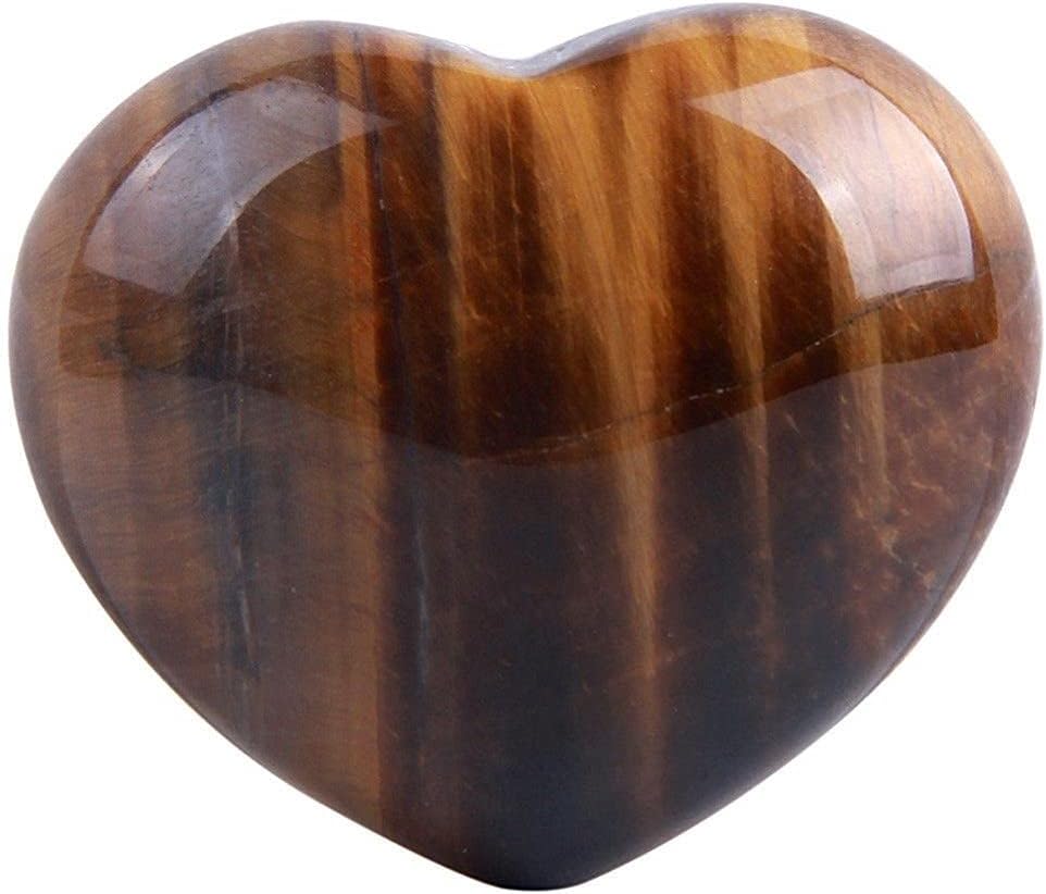 ALOEU para piedra de corazón de cristal natural bergkristal Piedras Spiritual Engel cristais decoracion hogar moderno (Color  arenisca dorada,