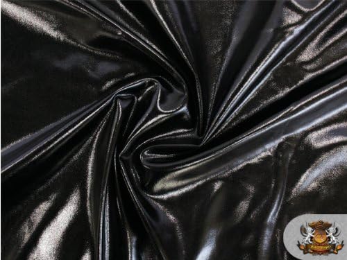 1 tela negra metálica de elastano de 60 pulgadas (vendida por yarda)