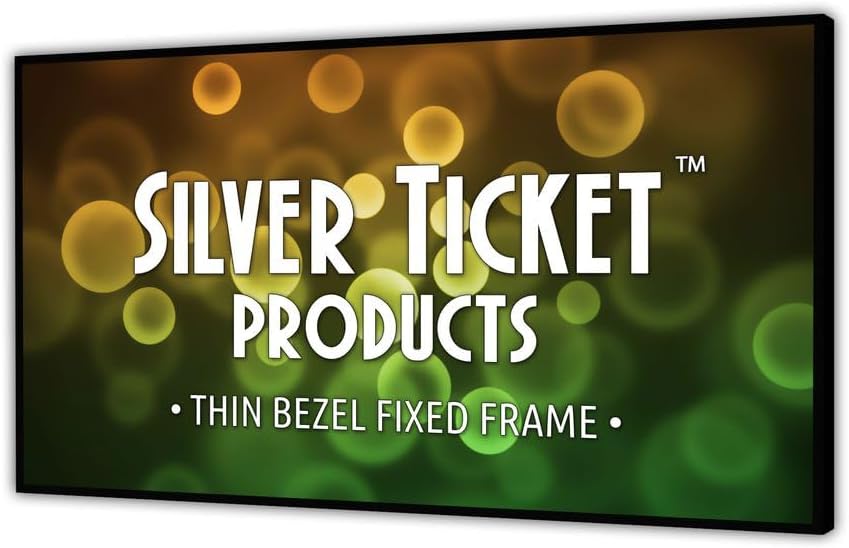 Silver Ticket Products Serie S7 – Marco fijo de cine en casa de 6 piezas, marco fijo 4K8K Ultra HD, HDTV, HDR y pantalla de proyección 3D activa,