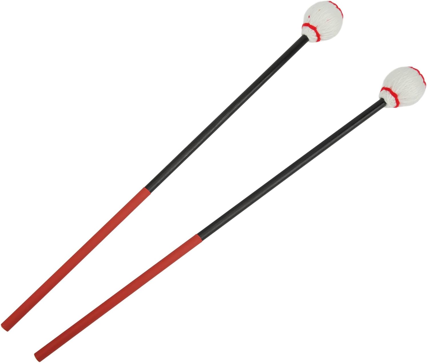 Marimba Mallets de hilo duro, mazos de marimba de percusión de marimba con cabeza de hilo medio, mazos de marimba para jugar con mango de madera