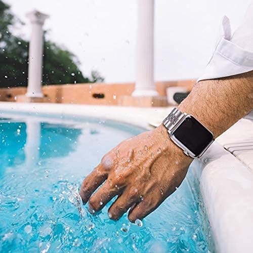 Wolait – Correa pesada de acero inoxidable con cierre plegable de mariposa para iWatch Series 76SESeries 543 compatible con Apple Watch Band de 1.77