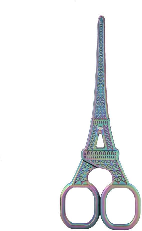 Tijeras de bordado de acero inoxidable, tijeras de costura con forma de torre Eiffel, tijeras de coser para manualidades, herramienta de bordado,