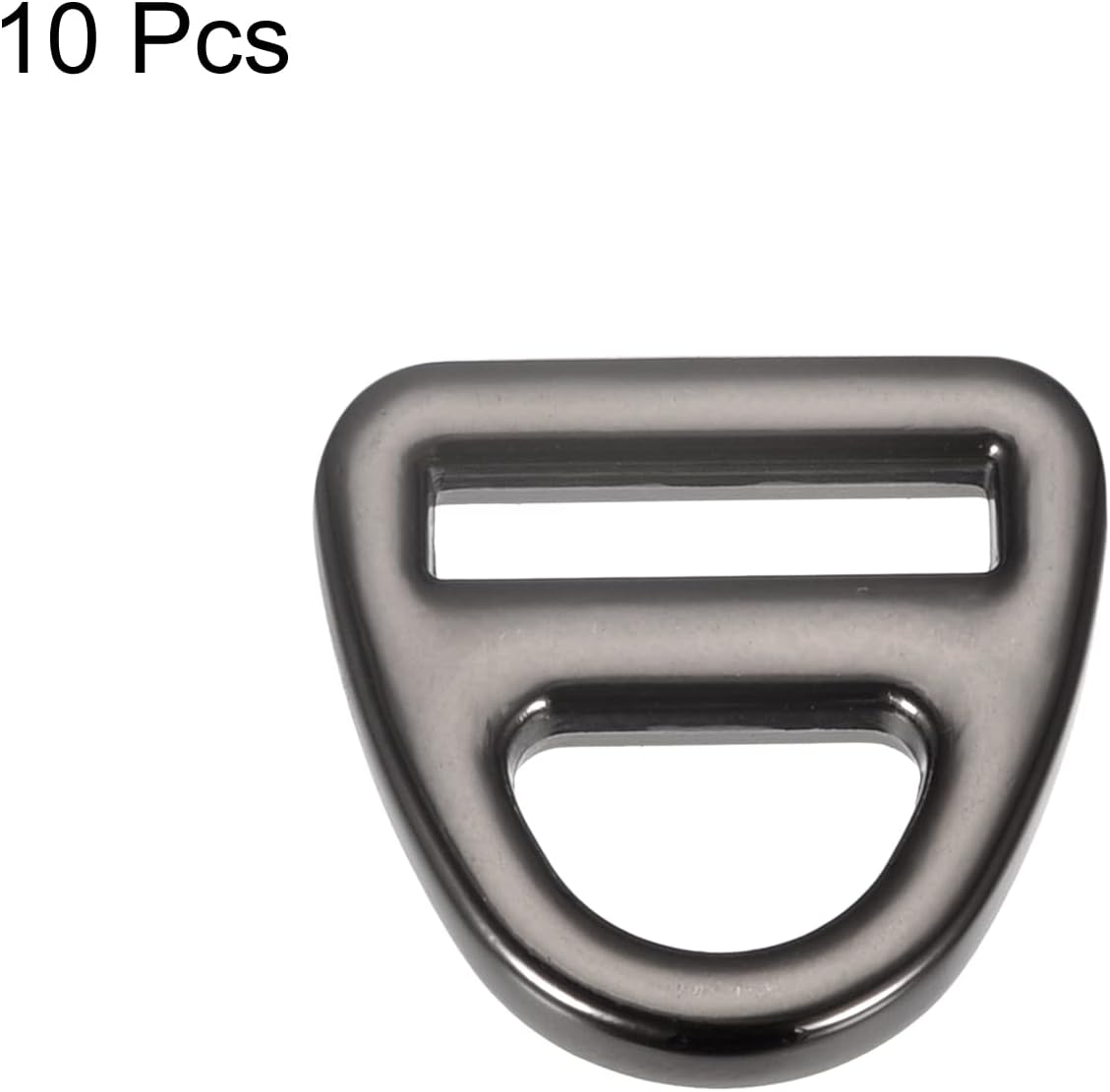 uxcell Ajustador de hebilla triangular, ajustable de anillos en D, triángulo con clip giratorio de barra para correas de bolsa de cincha