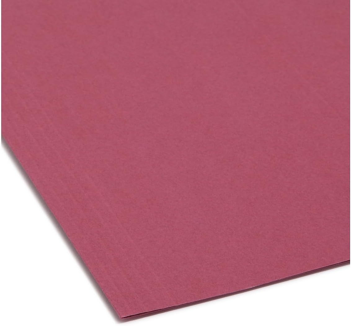 Smead 64073 Carpetas colgantes 15 pestaña 11 puntos Stock Letter Granate 25Box