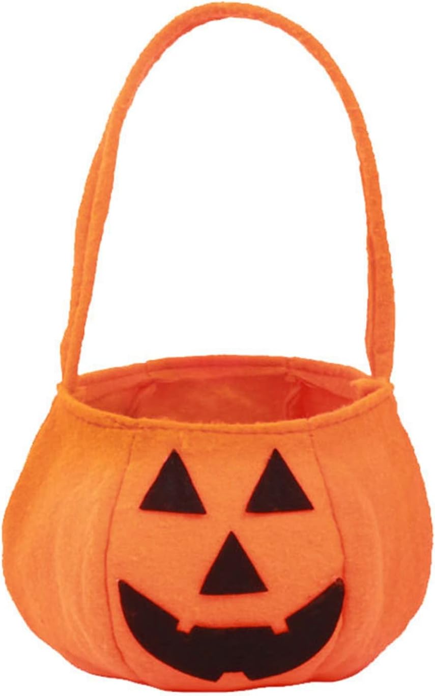 Juguete de frutas para cortar, cubo de dulces de Halloween, bolsas de caramelos de calabaza de Halloween para niños, bolsa de poliéster portátil de