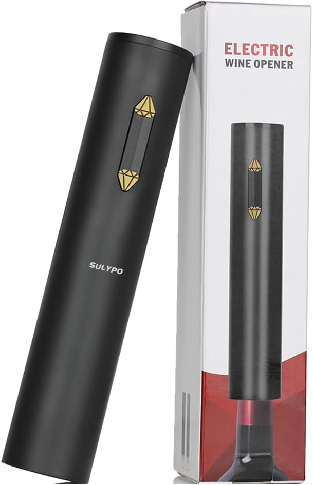 Abridor de vino eléctrico, abrebotellas de vino Sulypo abrebotellas de vino, abridor de corcho de vino, abridor de botellas de sacacorchos,
