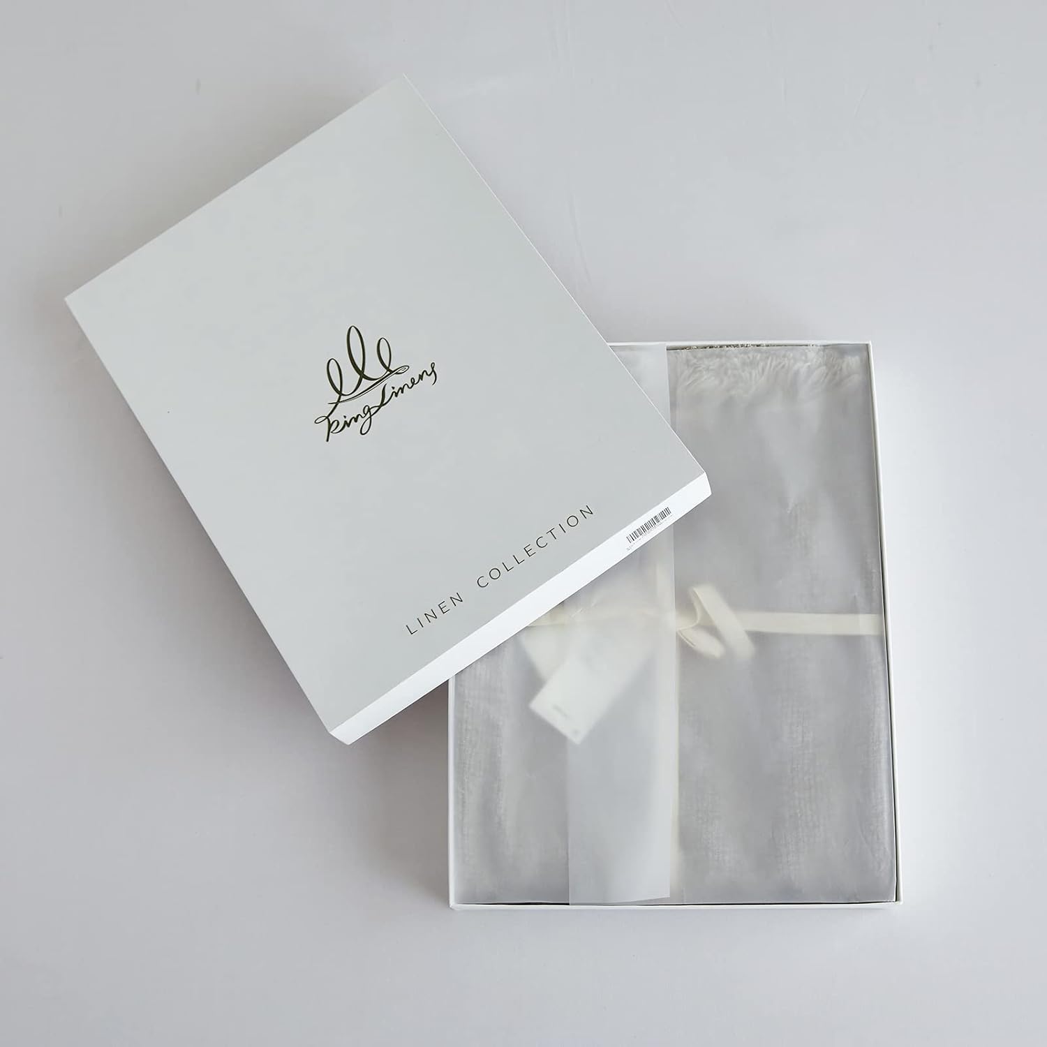 King Linens Manta 100% de lino con flecos para sofá, cama, sofá, regalo, lino natural lavado, color liso, suave, transpirable, acogedora, decoración
