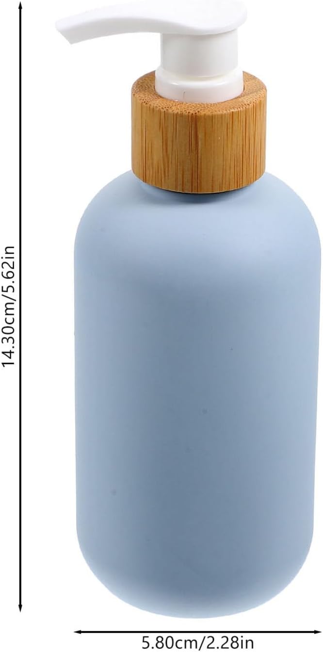 Beaupretty 2 botellas dispensadoras de plástico con bomba de 6.8 fl oz, botellas de champú y acondicionador, contenedor recargable para baño, ducha,