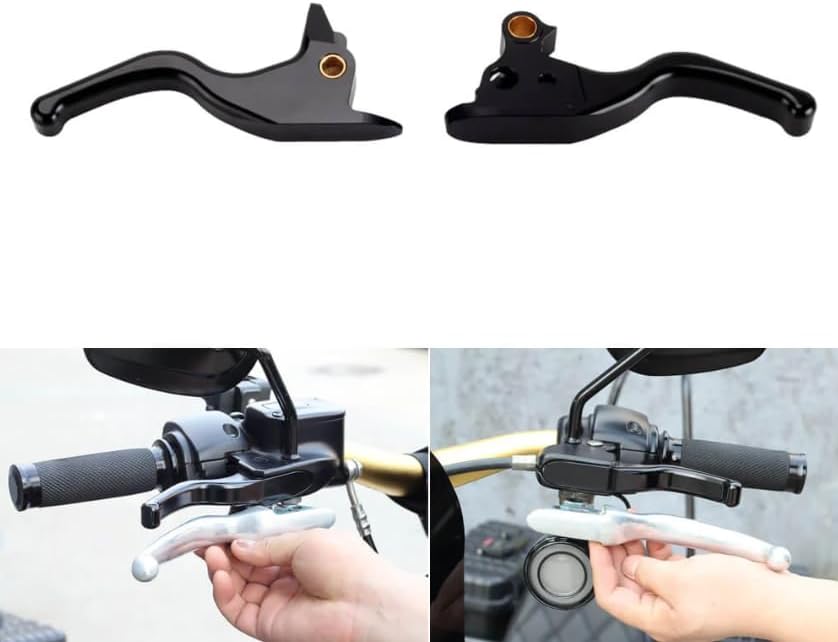 Kit de palanca de control manual CNC de 3 dedos de 5.9 pulgadas, palancas de embrague de freno para Harley Softail Low Rider S Sport Glide Standard