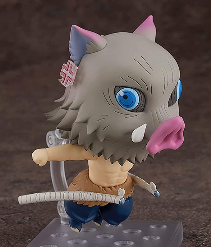 Inosuke Hashibira Q Versión Nendoroid Figura de acción con accesorios para la cara Muñeca de acción conjunta PVC Anime Modelo de personaje