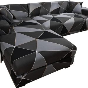 GWTYR Fundas de sofá para sofá modular en forma de L, fundas de sofá de 1, 2, 3, 4 plazas, fundas de sofá rojo, negro, azul, gris, blanco, protector GWTYR Fundas de sofá para sofá modular en forma de L, fundas de sofá de 1, 2, 3, 4 plazas, fundas de sofá rojo, negro, azul, gris, blanco, protector