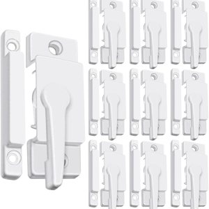 Paquete de 10 cerraduras de ventana blancas de repuesto para ventanas correderas verticales y horizontales para ventanas correderas verticales y Paquete de 10 cerraduras de ventana blancas de repuesto para ventanas correderas verticales y horizontales para ventanas correderas verticales y