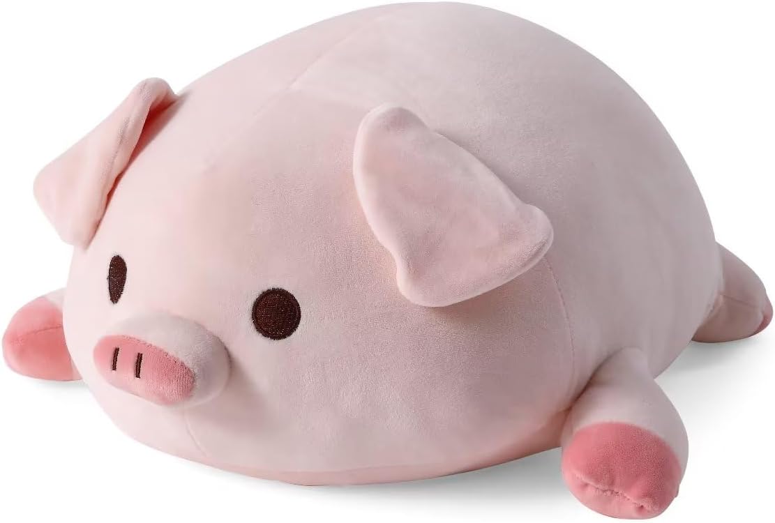 Animal de peluche con peso de 19.6 pulgadas, lindo juguete de peluche con peso de cerdo para niños y adultos, regalo de ansiedad, almohada de