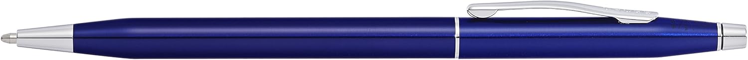 Cross Classic Century – Bolígrafo recargable, punta media, incluye caja de regalo de calidad prémium, esmalte azul translúcido
