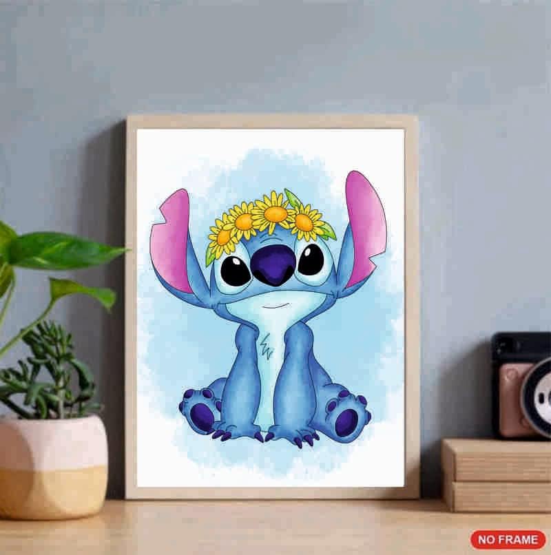 OrtixArt – Póster de acuarela para niños  Arte de pared para habitación de niños y niñas  Juego de 4 sin marco (8 x 10 pulgadas)  Pósteres para