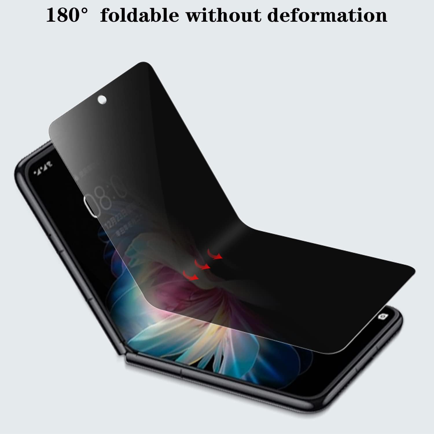 Paquete de 2 protectores de pantalla de privacidad compatibles con Samsung Galaxy Z Flip 4 5G 2022, 2 protectores de pantalla interior, película