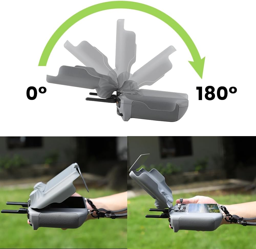 Mini 4 ProAir 3 Accesorios 3 en 1 Sun HoodParasol Protector para DJI RC 2 Control remoto Joysticks Cubierta Pantalla Completa Accesorios