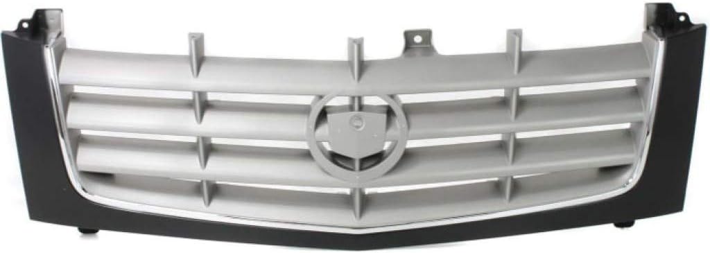Para Cadillac EscaladeEscalade EXT Grille Assembly 2002 03 04 05 2006  Inserto de barra transversal  Carcasa e inserto pintable  con inserto cromado