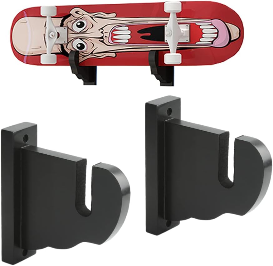 BiJun Soporte de pared para monopatín, soporte de exhibición para patineta, longboard, esquís, hogueras, esquís acuáticos y patineta eléctrica