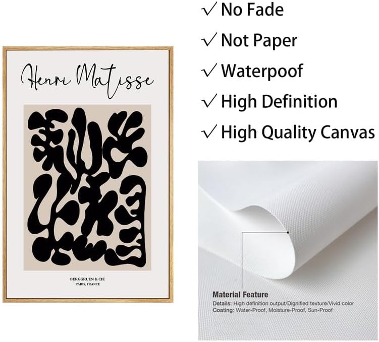 Zzuyi Henri Matisse impresiones artísticas enmarcadas, póster de mercado de flores, impresiones de Matisse, pinturas de Matisse, impresiones de arte