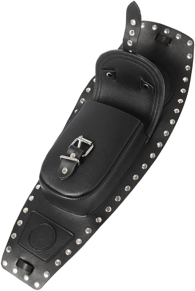 Newsmarts DAMAI – Bolsa de depósito de combustible para motocicleta, bolsa central de cuero sintético para consola de salpicadero, bolsa remachable